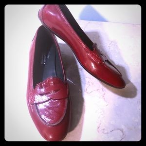 Couture Donald Pliner Red Patent Leather Loafers